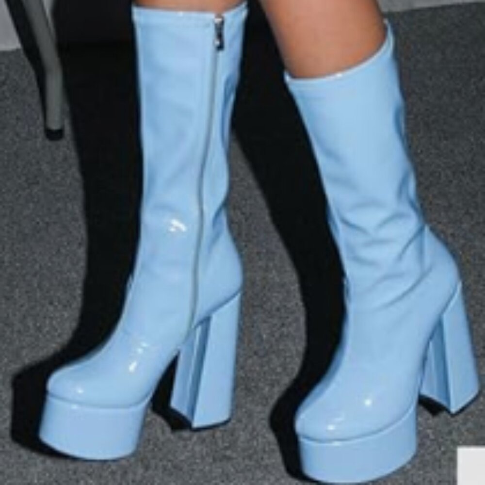 MeiLuSi GoGo Boots for Women Platform Knee High Boots - Sabrina Carpenter look